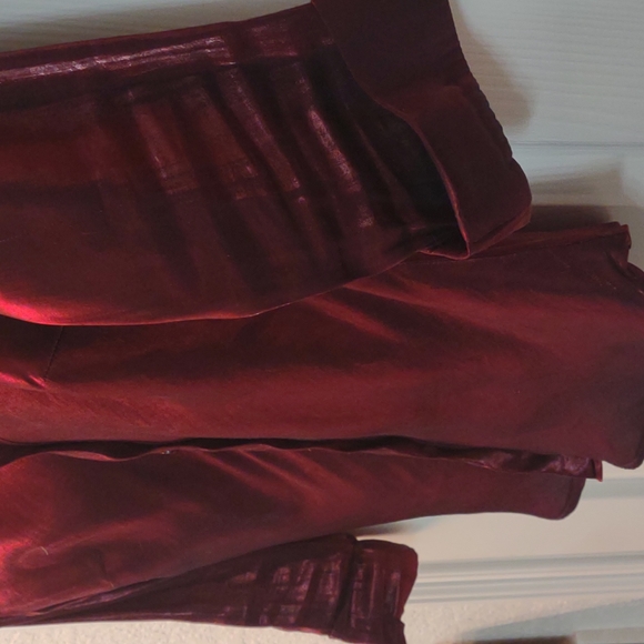 Vintage shimmering iridescent burgundy / maroon 3/4 sleeve size small! - Picture 3 of 4